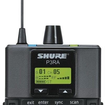 Shure P3RA Premium Wireless Bodypack Receiver for PSM300 Personal Monitoring Systems – G20 Band