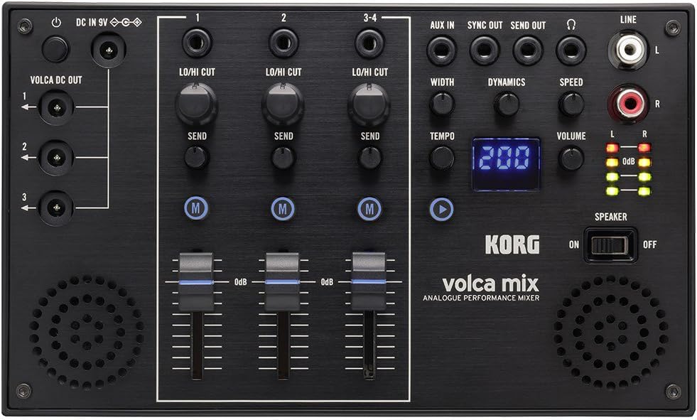 Korg Volca Mix Analogue Performance Mixer Bundle with Korg Volca Beats, Sample, Keys, and Austin Bazaar Polishing Cloth