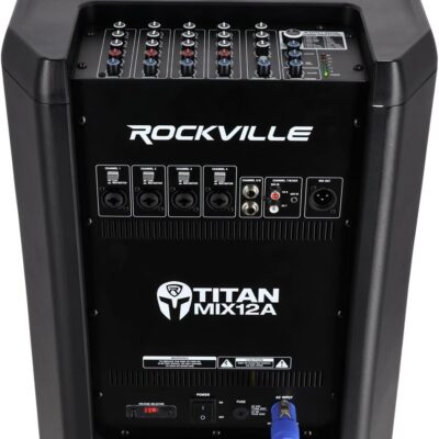 61CiIkAgFML. AC SL1500 Rockville Titan MIX12A 3200W Peak 12-Inch Powered Column Array PA System with Subwoofer, 8-Channel Mixer, Bluetooth Audio, DSP, Travel Bags