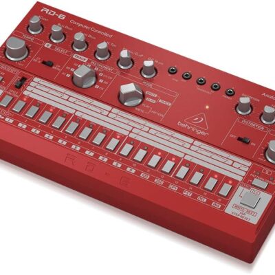 Behringer RHYTHM DESIGNER RD-6-RD Analog Drum Machine with 8 Drum Sounds, 64 Step Sequencer and Distortion Effects