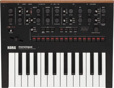 61Dv3OrnILL. AC SL1200 Korg monologue Monophonic Analog Synthesizer w/ 16-step Sequencer and OLED Oscilloscope – Black