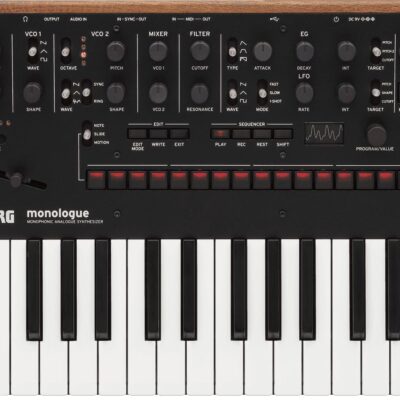 61Dv3OrnILL. AC SL1200 Korg monologue Monophonic Analog Synthesizer w/ 16-step Sequencer and OLED Oscilloscope – Black