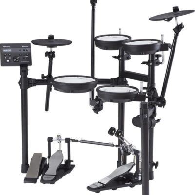 Roland TD-07DMK Electronic V-Drums Kit – Legendary Double-Ply All Mesh Head kit with superior expression and playability – Bluetooth Audio & MIDI – 40 FREE Melodics Lessons