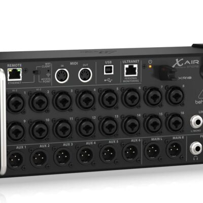 Behringer X AIR XR18 18-Channel, 12-Bus Digital Mixer for iPad/Android Tablets with 16 Programmable Midas Preamps, Integrated Wifi Module and Multi-Channel USB Audio Interface