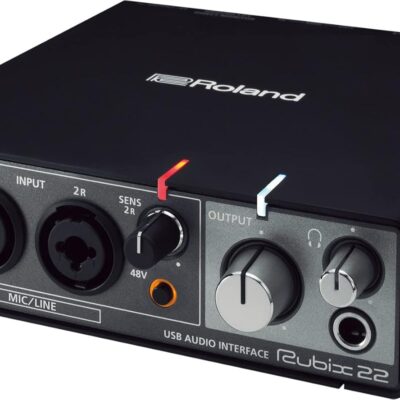 Roland RUBIX22 2-In 2-Out USB Audio Interface Bundle with Instrument Cable