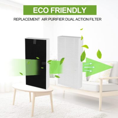 Filter for Febreze FRF102B, for Honeywell U Filter Clean Replacement with Odor Reducing Prefilter 2 Pack