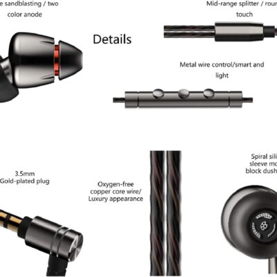 61EOk2P2NvL. AC SL1500 1MORE Quad Driver in-Ear Earphones Hi-Res High Fidelity Headphones Warm Bass, Spacious Reproduction, High Resolution, Mic in-Line Remote Smartphones/PC/Tablet – Silver/Gray