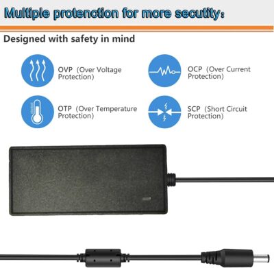 12V Power Adapter Cord Compatible with Pioneer DJ Serato DDJ-1000 DDJ1000 SRT DDJ-1000SRT DDJ-1000SRT-W 4-Channel Club Style Digital DJ Controller 12VDC DC12V 12.0V Power Supply Cord PSU