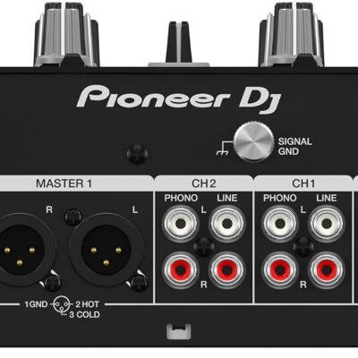 Pioneer DJM-250MK2 2-Channel DJ Mixer with Independent Channel Filter – Bundle with TRS Cable, 2 XLR Cables, and Austin Bazaar Polishing Cloth