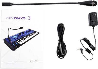 Novation MiniNova Analogue Modelling Compact 37 Mini-key Synth – Tough, compact, powerful mini-synth with pitch-correcting effect vocoder, 256 onboard sounds and five effects per voice layering Blue