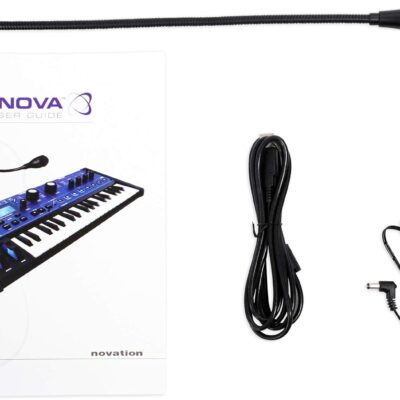 Novation MiniNova Analogue Modelling Compact 37 Mini-key Synth – Tough, compact, powerful mini-synth with pitch-correcting effect vocoder, 256 onboard sounds and five effects per voice layering Blue