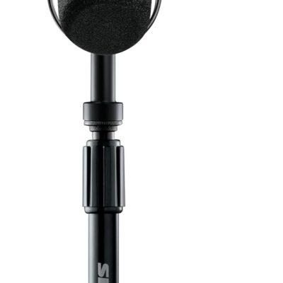 Shure MV7+ Podcast Dynamic Microphone with Stand – OBS Certified, Enhanced Audio, LED Panel, USB-C & XLR Outputs, Auto Level Mode, Digital Pop Filter – for Podcasting, Streaming, and Recording, Black