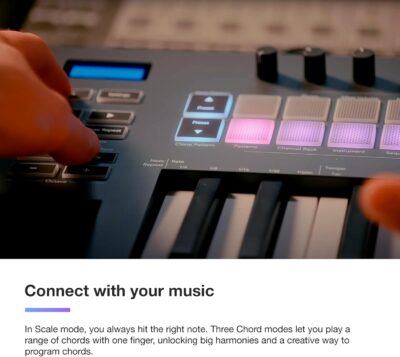 Novation FLkey 49 MIDI Keyboard – Seamless FL Studio Integration with Chord Mode and Scale Mode. All the software you need for Music Production