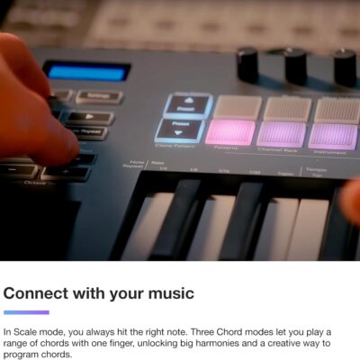Novation FLkey 49 MIDI Keyboard – Seamless FL Studio Integration with Chord Mode and Scale Mode. All the software you need for Music Production