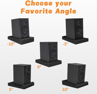 2 Pack Studio Monitor Isolation Pads for 5-6 Inches Speakers Sound Insulation Studio Foam Prevents Vibrations Acoustic Speaker Isolation Pad High Density Fits Most Stands