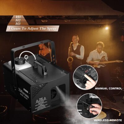 Haze Machine 500W, Fog Machine Continuous Output, Manual/Wireless Remote/DMX Control, Enhancing the Light Show, Perfect for Stage DJ Halloween Club Christmas Wedding