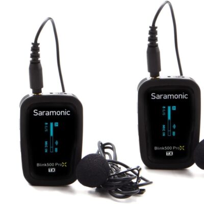 Saramonic Blink 500 Pro X B6 2-Person Wireless Mic System w/Lavaliers & USB-C Receiver for iPhone 15, Android, iPad, Mobile & Computers, Black