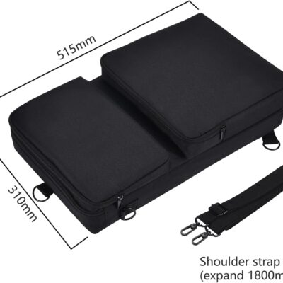 Carrying Case for Pioneer DDJ 400/DDJ FLX4/DDJ 200/DDJ SB3 SB2/DDJ-202/Inpulse 300/Native Instruments Traktor Kontrol S2 Mk3 DJ Controller, Soft Travel Storage Bag with Bag Strap