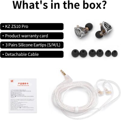 61HLWIC8aHL. AC SL1500 Gaming Earbuds Headphone, KZ ZS10 Pro Gaming for IEM Earphone, KZ in Ear Monitor IEM HiFi Earphone Earbuds with 5 Driver 4BA 1DD with Detachable 0.75mm 2 Pin Cable for Singer (Purple No Mic)…