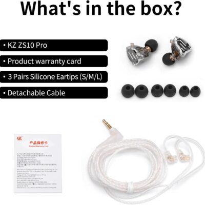 61HLWIC8aHL. AC SL1500 Gaming Earbuds Headphone, KZ ZS10 Pro Gaming for IEM Earphone, KZ in Ear Monitor IEM HiFi Earphone Earbuds with 5 Driver 4BA 1DD with Detachable 0.75mm 2 Pin Cable for Singer (Purple No Mic)…