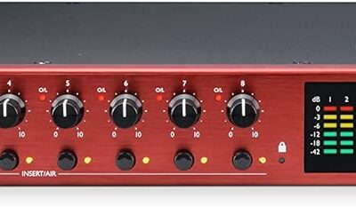 61HZnkMrJKL. AC SL1500 Focusrite Clarett+ OctoPre Professional Quality 8-in/8-out ADAT Mic Preamp for Music Production, with High Dynamic Range, Ultra-low Noise, and All-analogue Air