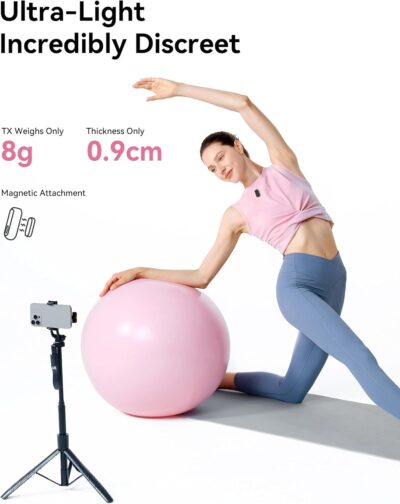 61HzPNh2jML. AC SL1500 Hollyland Lark A1 Wireless Microphone for iPhone & Android, 48kHz/24-bit Studio Audio, 3-Level Noise Cancellation, 200m Range, Magnetic Mini Mic for Video Recording & Live Streaming (2TX + USB-C RX)