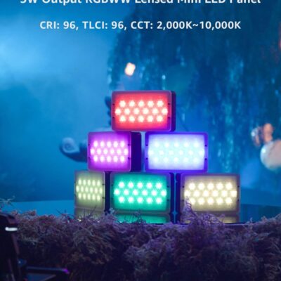 Aputure MC Pro Camera Lights,RGBWW LED Video Lights Lensed Mini LED Panel Full Color Portable Photography Lighting,4200mAh Rechargeable Battery,APP Control, Support Magnetic Attraction