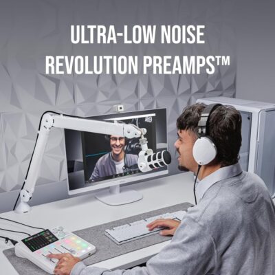 61IPbt3WlmL. AC SL1080 RØDE RØDECaster Duo Compact All-in-One Audio Production Solution for Podcasting, Streaming, Music Production and Content Creation (White)