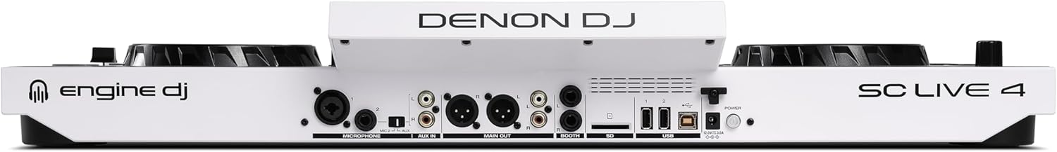 Denon DJ SC LIVE 4 WHITE – Standalone DJ Controller with Stems on 4-Decks, Wi-Fi Streaming, Build-in Speakers, Serato DJ and Virtual DJ Compatible