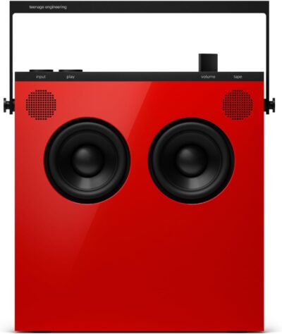 teenage engineering bluetooth loudspeaker OB-4 (red) and OP-1 field synthesizer with 3.5mm textile audio cable BUNDLE