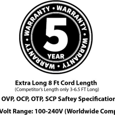 61IdNFZdeXL. AC SL1200 Omnihil 8 Feet AC/DC Power Adapter Compatible with Make Noise 0-Coast Semi-Modular Analog Synthesizer Power Supply