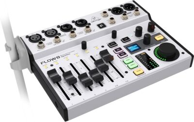 Behringer FLOW 8 8-Input Digital Mixer with Bluetooth Audio and App Control, 60 mm Channel Faders, 2 FX Processors and USB/Audio Interface