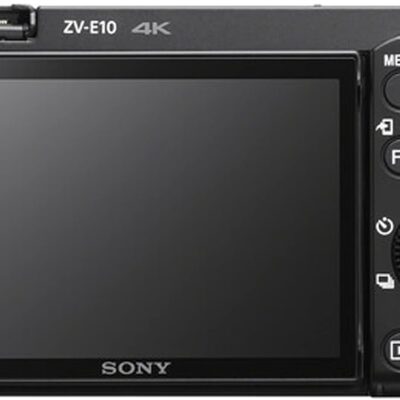 Sony ZV-E10 + 16-50mm Lens, LED Light, Microphone, 128GB Extrem Speed, U-Grip, Filters, Tripod, Case, Software, & More – Pro Video Bundle (38pc)