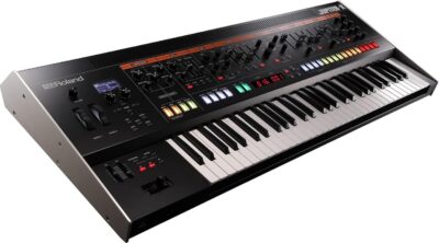 61J1TQIUY L. AC SL1500 Roland Jupiter-X 61-key Synthesizer Bundle with Sustain Pedal, MIDI Cable, Online Lessons, and Microphone Cable
