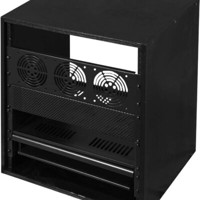 Gator Cases Content Creator Series Wooden Studio Rack Case with 15.25 Rackable Depth, 8U (GR-STUDIO-8U)