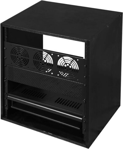 Gator Cases Content Creator Series Wooden Studio Rack Case with 15.25 Rackable Depth, 8U (GR-STUDIO-8U)