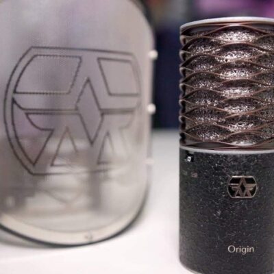 Aston Microphones SPIRIT BLACK BUNDLE Production Kit Pairing a RocknRoll Black Version of Astons Legendary Spirit Microphone with the Swiftshield Pop Filter and Shock Mount Set