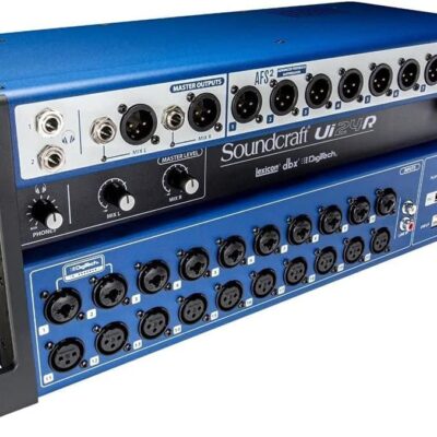 Soundcraft Ui24R 24-Channel Digital Mixer/Multitrack USB Recorder Bundle with Sony MDR-7506 Headphones and XLR Cable