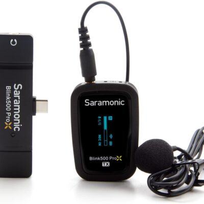 Saramonic Blink 500 Prox B5 Wireless Microphone System with Lavalier for iPhone15/16/17&Android, iPad, Mobile & Computers, USB C Mini Lapel Microphone Wireless for Video Recording, Streaming