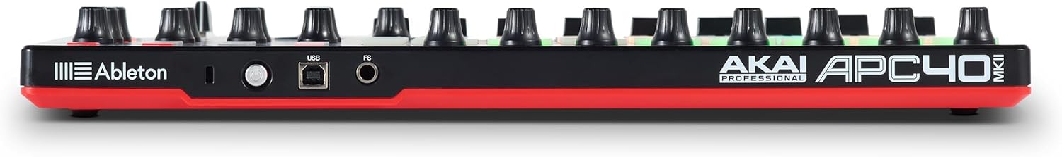 Akai Professional APC40 MKII – USB MIDI Controller for 1 to 1 Mapping with Ableton Live Lite with 5×8 Clip Launch Matrix, Knobs and Faders, Pro Software Suite Included