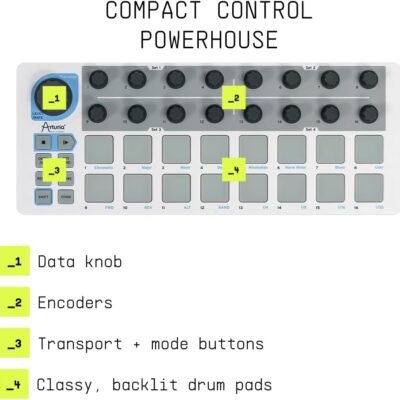 61JsiI2nYHL. AC SL1080 Arturia – BeatStep – Compact MIDI Controller & Sequencer with Creative Software for Recording – 16 Pads, 16 Encoders