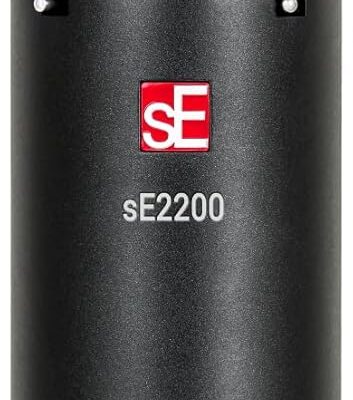 sE Electronics sE2200 Bundle: Cardioid Condenser Recording Microphone w/Shockmount, Pop Filter, 20 Hz-20 kHz, 48V Phantom, ROCKSHIELD 3 Mic Isolation Shield w/Sound Dampening Foam, 2-items