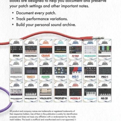 Behringer Model D Blank Patch Sheet Notebook: Become a more organized songwriter with this Blank Patch Sheet notebook so you can spend more time creating and less time forgetting.