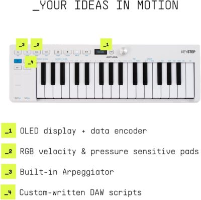 Arturia KeyStep mk2, 32-Key Controller & Sequencer USB/MIDI/CV Keyboard Controller