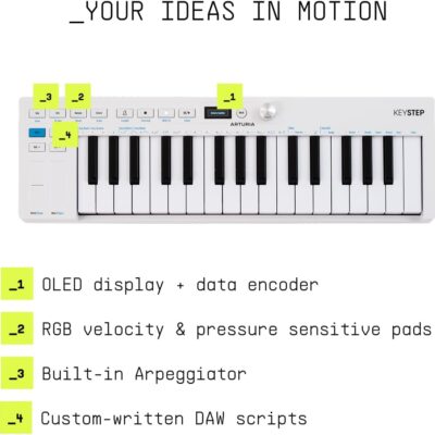 Arturia KeyStep mk2, 32-Key Controller & Sequencer USB/MIDI/CV Keyboard Controller