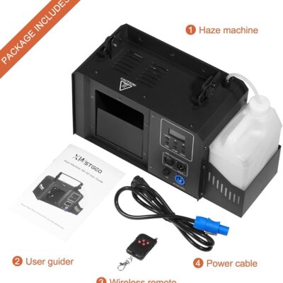 Haze Machine, 700W Continuous Output Fog Machine with Wireless Remote and DMX, Enhances Light Shows – Perfect for Stage, Parties, Halloween, and Clubs