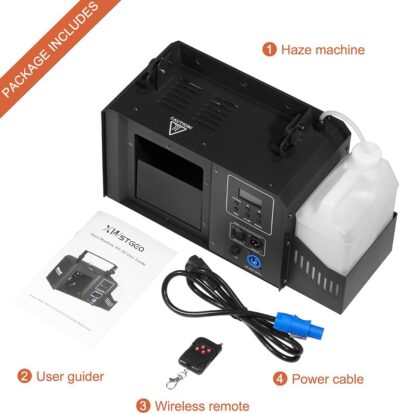 Haze Machine, 700W Continuous Output Fog Machine with Wireless Remote and DMX, Enhances Light Shows – Perfect for Stage, Parties, Halloween, and Clubs