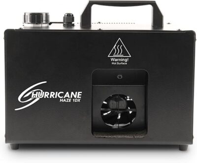 CHAUVET DJ Hurricane Haze 1DX 800-CFM Haze Machine Bundle with DMX Cable, High-Performance Haze Fluid, and Austin Bazaar Polishing Cloth