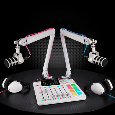 RØDE RØDECaster Pro II All-in-One Production Solution for Podcasting, Streaming, Music Production and Content Creation (White)