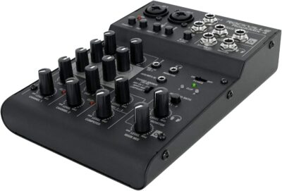 Audiosavings Bundle:(1) AKG D112 MKII Professional Dynamic Kick Drum Bass Guitar Microphone Mic Bundle with (1) Rockville RockMix 4 Channel Mic/Instr Pro Recording Mixer+USB Interface/EQ (Items 2)